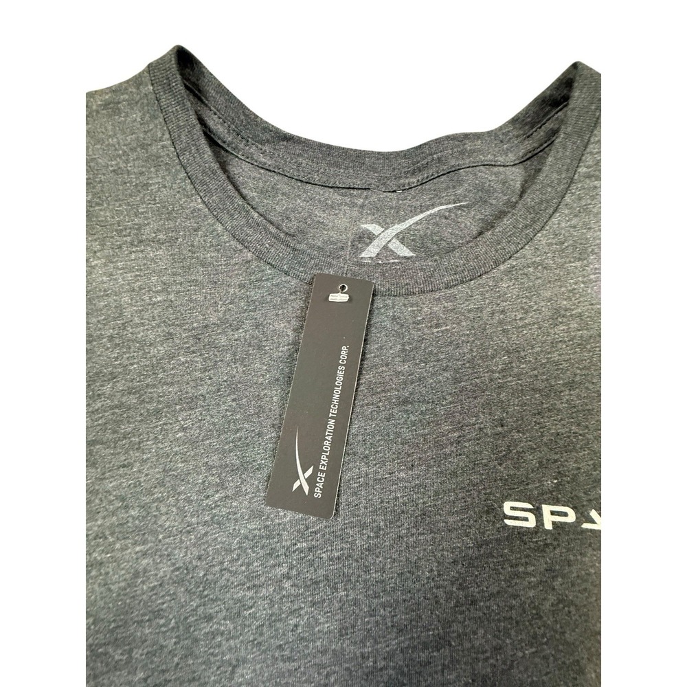 SPACEX T Shirt Womens Large Gray Dragon Capsule Blueprint Graphic NEW - Picture 5 of 11